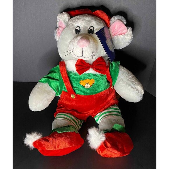 Build a Bear BAB Merry Mouse Stuffed Animal Plush w/ Elf Outfit NWT